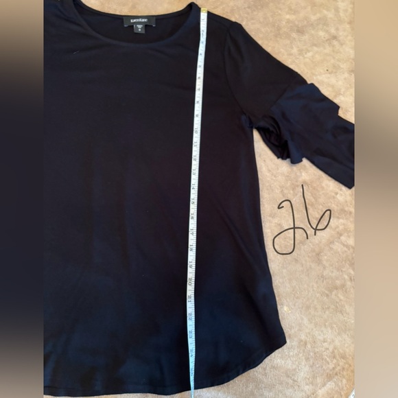 Karen Kane Black Ruffle Sleeve Top Size S - Picture 4 of 7